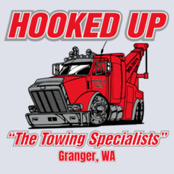 Hooked Up - Youth Triblend Crew - Grey Design