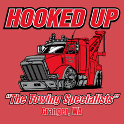 Hooked Up - Unisex Triblend Three-Quarter Sleeve Raglan - Black Design