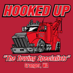 Hooked Up - Women's Ideal Racerback Tank - Black Design