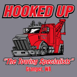 Hooked Up - Youth Triblend Crew - Black Design