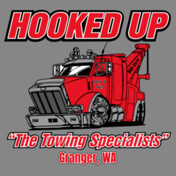 Hooked Up - Youth CVC Crew - Black Design