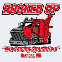 Hooked Up - DryBlend Crewneck Sweatshirt - Black Design