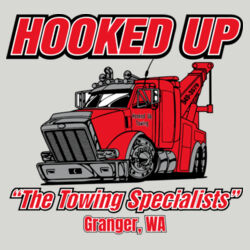 Hooked Up - DryBlend Hooded Sweatshirt - Black Design