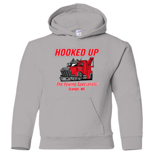 Hooked Up - Heavy Blend Youth Hooded Sweatshirt - Grey Thumbnail