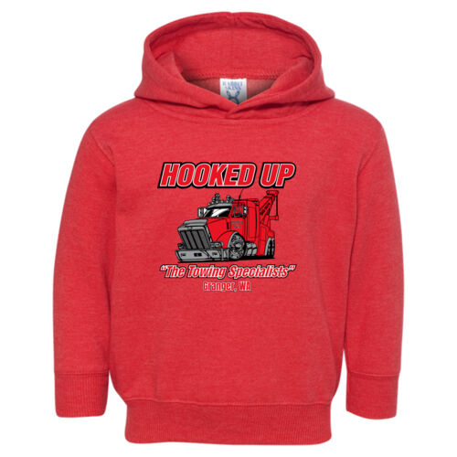 Hooked Up - Toddler Pullover Fleece Hoodie - Black Thumbnail